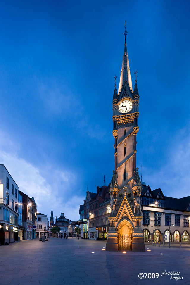 Leicester clock tower at night taken with Canon TS-E17mm f/4L tilt/shift lens